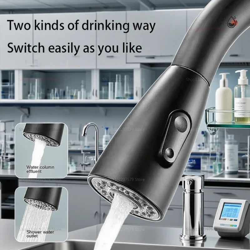 Stainless Steel Kitchen Faucet Single Hole Sprayer 360 Swivel Sink Mixer Faucet with Flow Spray Head for Cooking and Cleaning