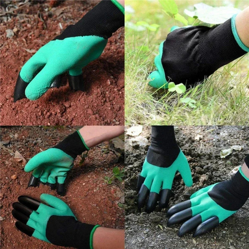 Garden Gloves with Claws Breathable Gardening Work Claw Gardening Gloves, for Planting Puncture Resistant Garden Gloves Digging