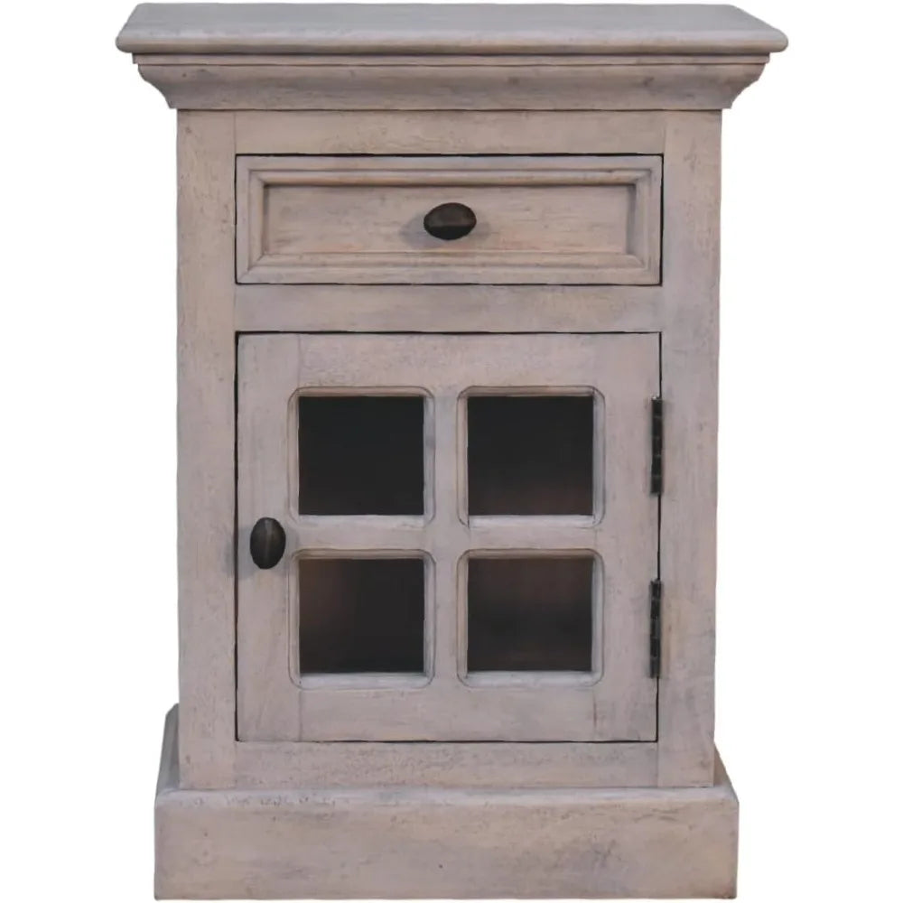 rustic 3-piece wooden coffee and end table set with open shelves for living room