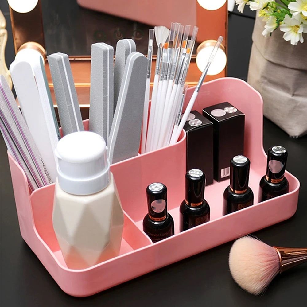 Makeup Organizer Box Cosmetic Storage Box for Bathroom Office Desktop for Brush Lotion Lipstick Nail Polish Container