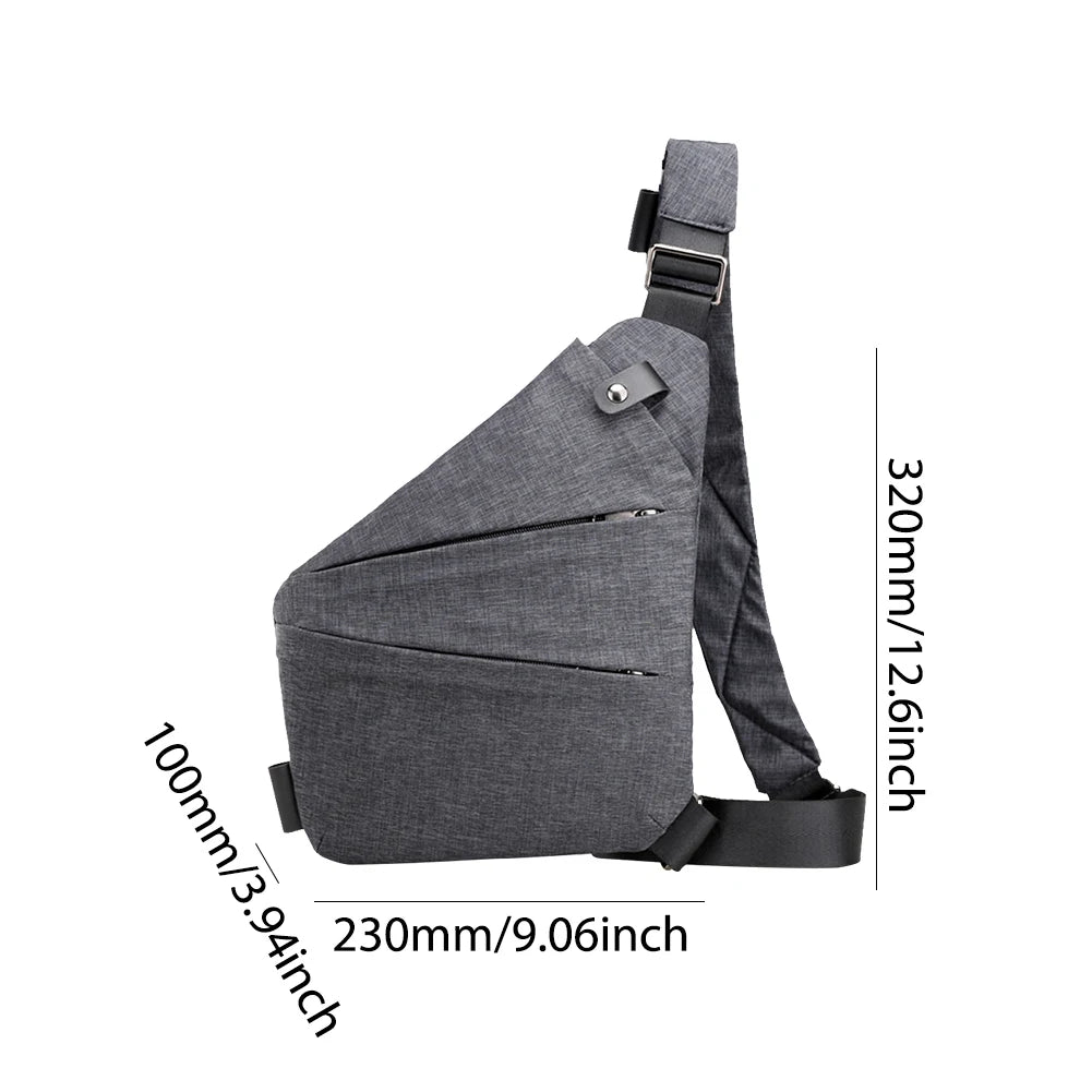 Mens Fashion Chest Bag Multifunctional Fanny Pack Large Capacity Simple Sling Bag Anti Theft Bag Ergonomic Waist Pack