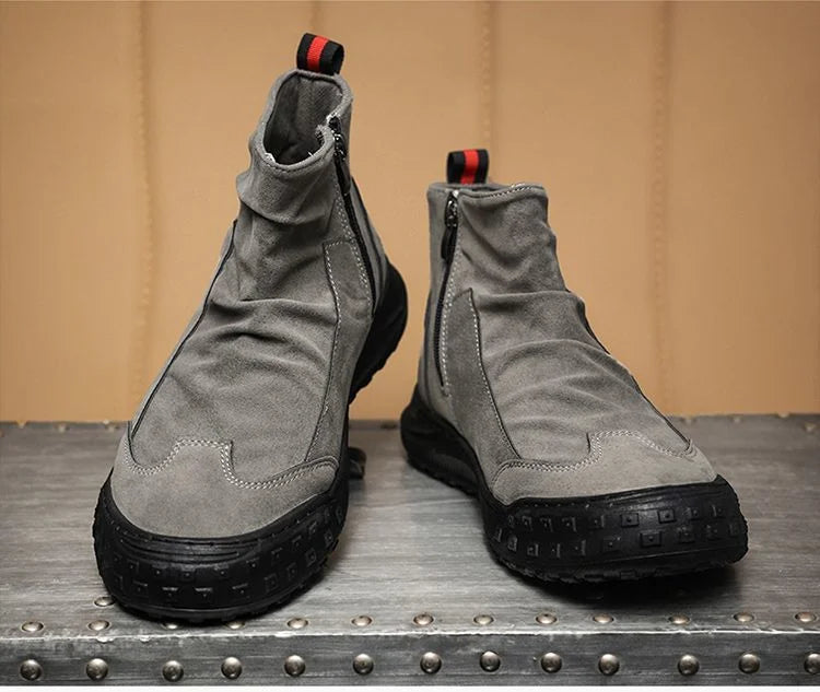 New Male Shoes Spring Autumn Men's Boots High Cut Footwear Quality Offers Cheap Original Deals Y2k Size 45 Designer Classic Sale