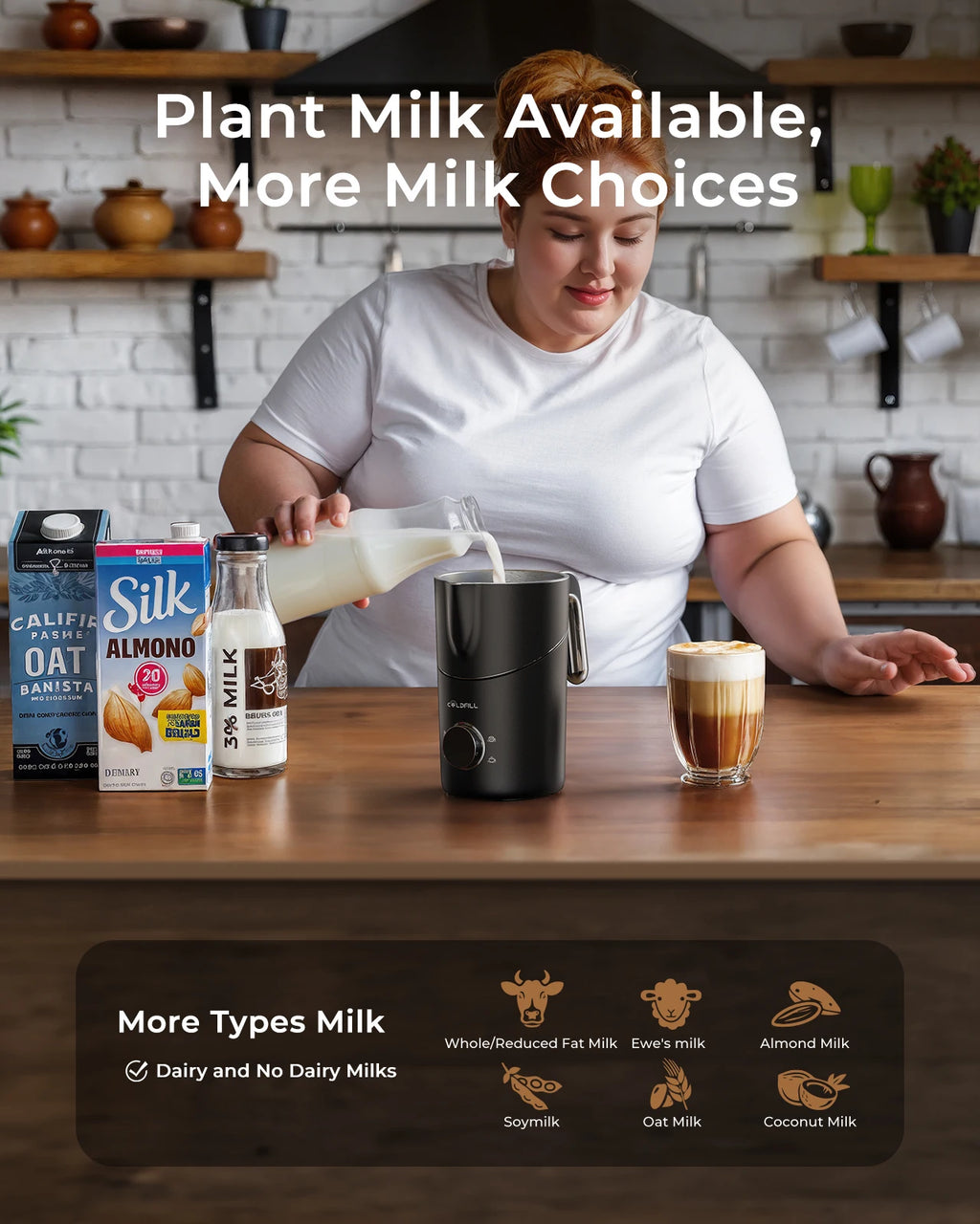 Electric Milk Frother 600ml Automatic Cold Hot Foam Maker for Coffee Latte Cappuccino Macchiato Hot Chocolate Kitchen Appliance