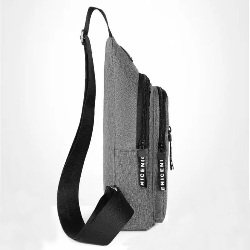 Men's cross-body bag for casual, sporty and travel use, single shoulder and front carrying style backpack
