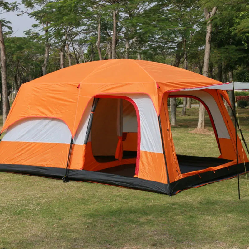Outdoor Tent Big Space Camping Outing Two Bedroom Tent Ultra-large Hight Quality Waterproof Camping Tents 5-8 Persons Supplies