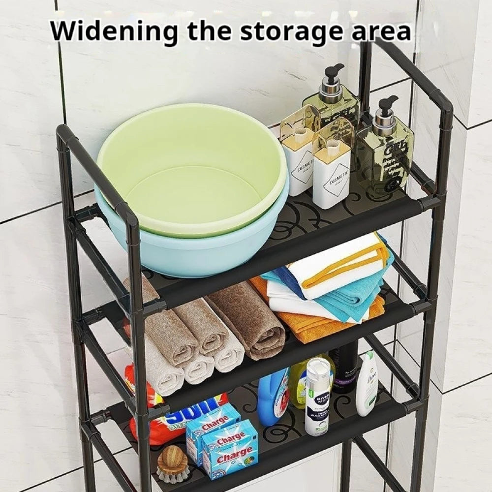 Floor Standing Storage Rack For Bathroom Increases Space Saving Multi Story Bathroom Storage Racks Without Holes Laundry Rack