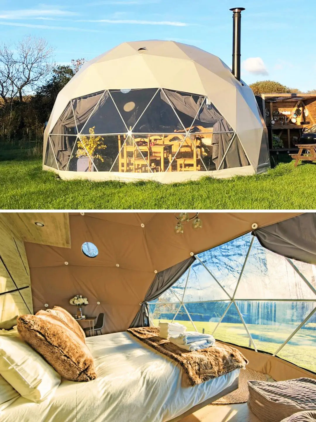 Luxury camping geodesic dome house hemispherical house PVC geodesic dome tent camping dome tent hotel tent for glamping resort