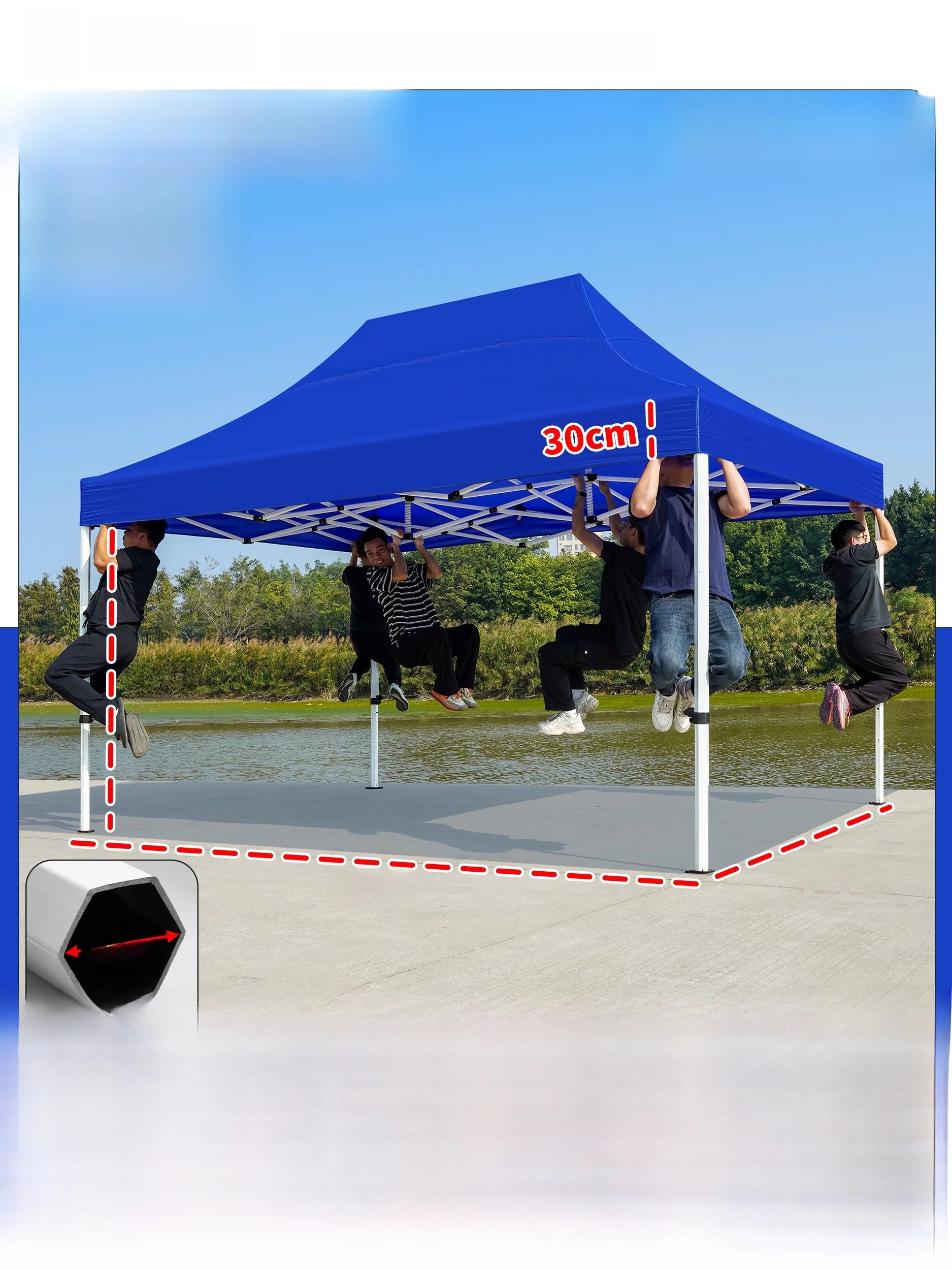 Thiened Four-Legged 3x6 Meters Tent Outdoor Rain And Sun elter Stall Special Outdoor Cam Travel Supplies Canopy