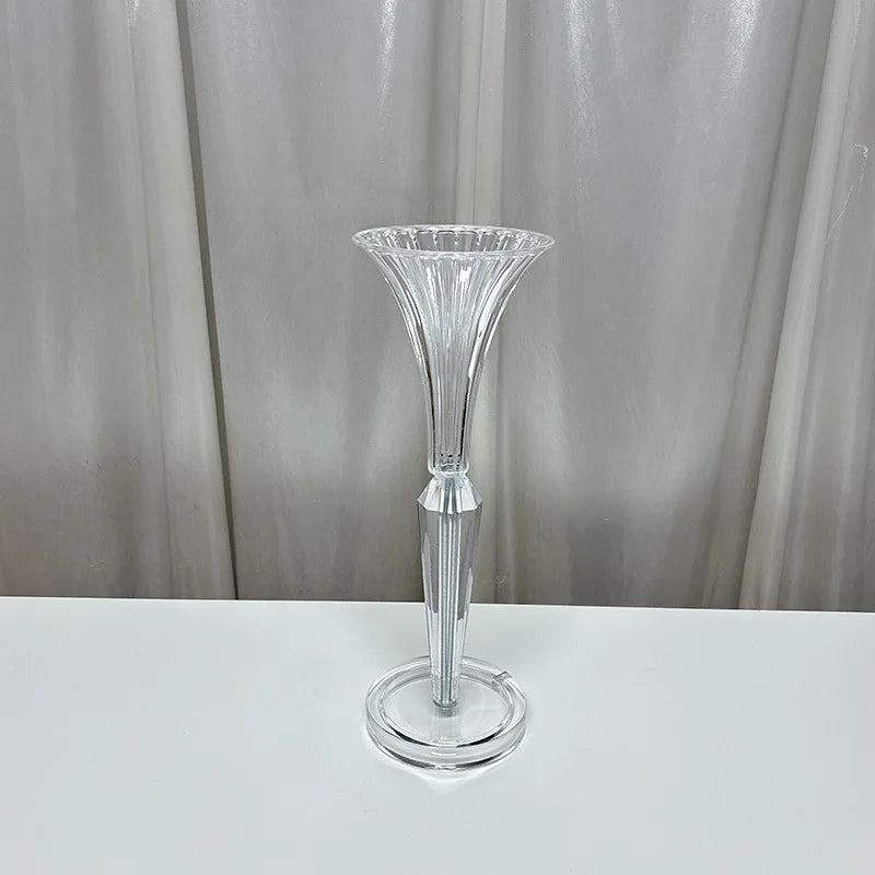 10pcs Modern Acrylic Flower Stand - Clear Vase for Wedding Table Centerpiece, Personalized Home Decor, Party Decoration