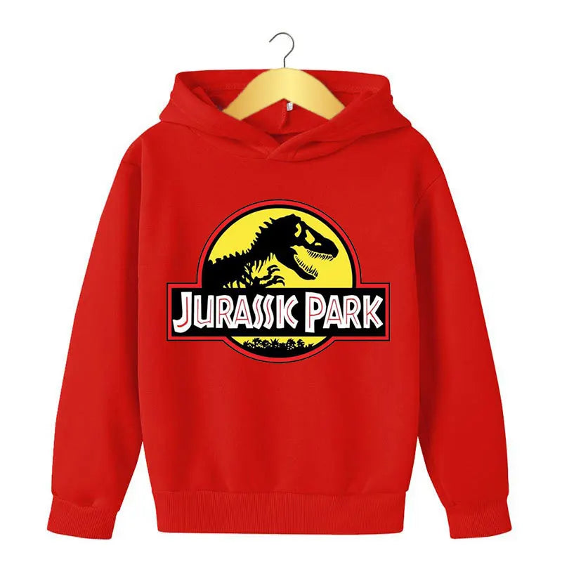 Children Clothing Jurassic Park Dinosaur print Boys Girls Hoodie  Tops Spring Autumn Leisure Sweatshirr Toddler 3-12 Year Coat