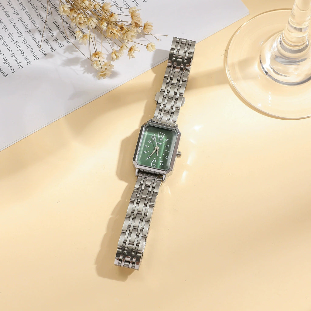 Fashion Women's Watches Casual Rectangular Dial Ladies Mechanical Watches Clock
