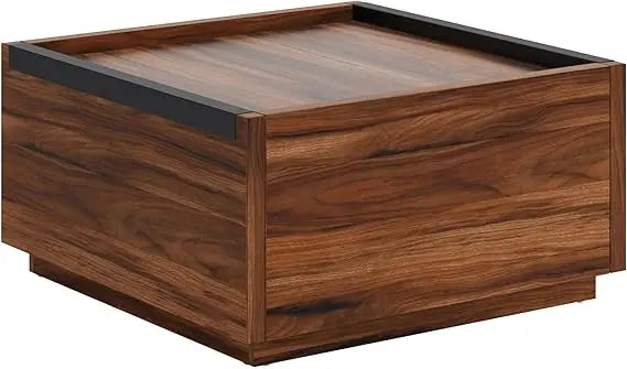 Sauder Manhattan Gate Contemporary Square Coffee Table in Blaze Acacia Finish