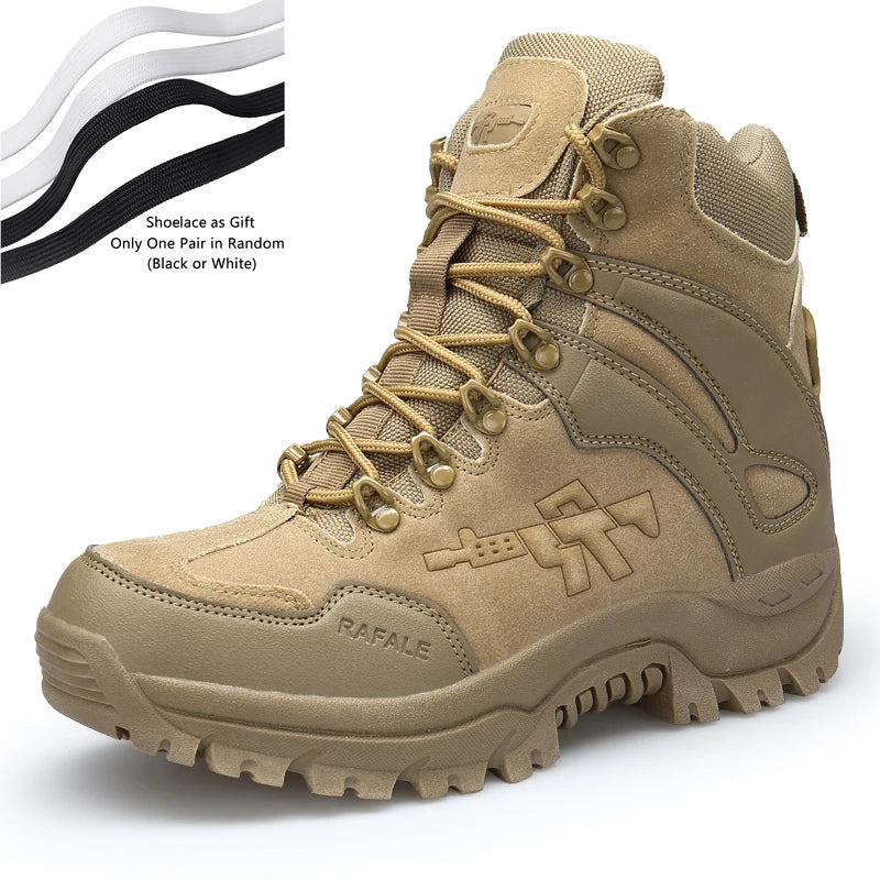 Hiking Shoes Men Mid-top Outdoor Thick-soled Ankle Boots Men Comfortable Breathable Anti-slip Casual Sports Shoes Sneakers Men