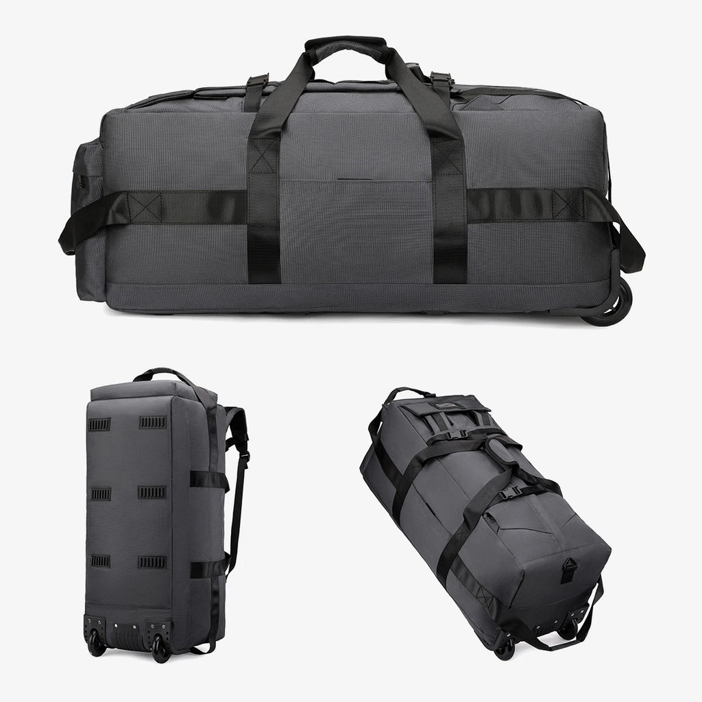 Travel Bag, Large-Capacity Handbag, Portable Outdoor Hand Luggage, Roller Travel Bag, Convenient and Practical Unisex Duffel Bag