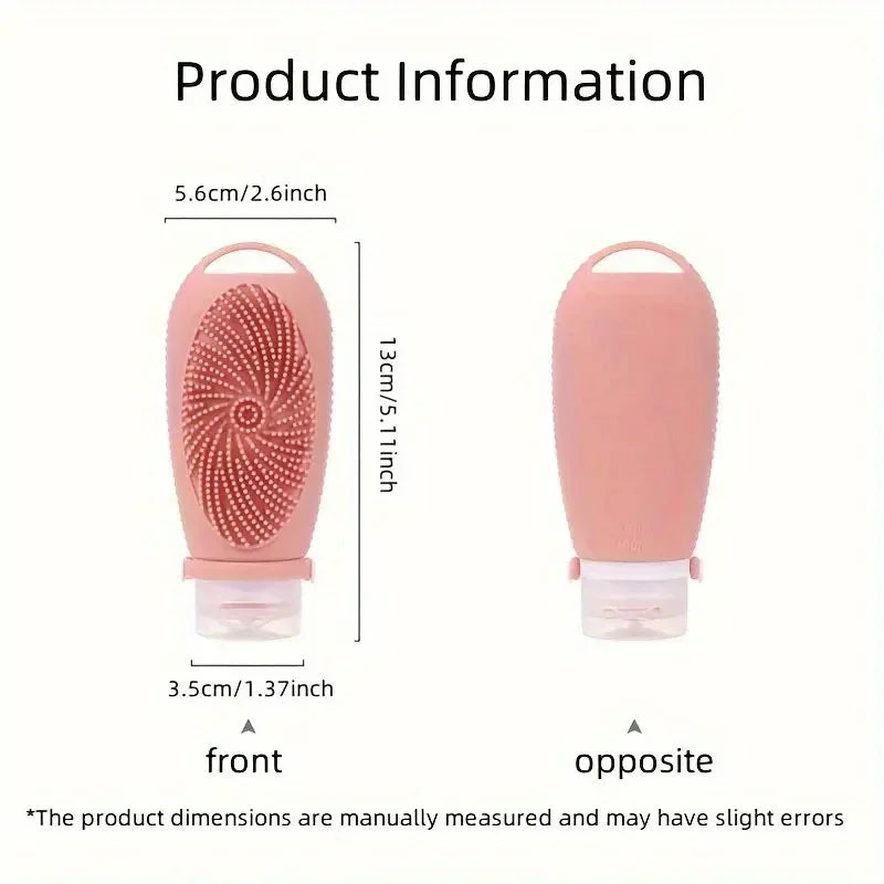 4Pcs Travel Separately Bottled Shampoo Cosmetics Lotion Separately Bottled Massage Separately Bottled with Brush