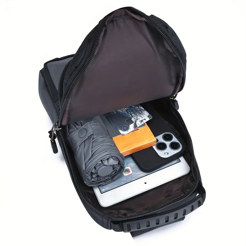 1pc Men's Casual Crossbody Bag, Fashion Sports Travel Oxford Cloth Sling Bag