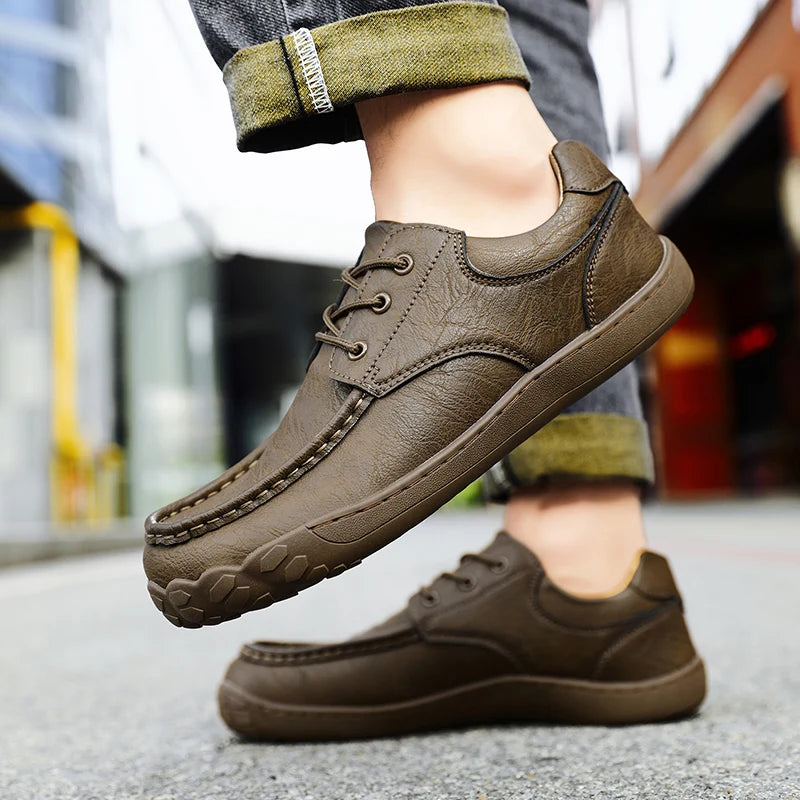 Men's Wide Toe Shoes 2024 Classic Fashion Barefoot Comfortable Flats Loafers Anti-slip and Soft Sole Walking Footwear Shoe