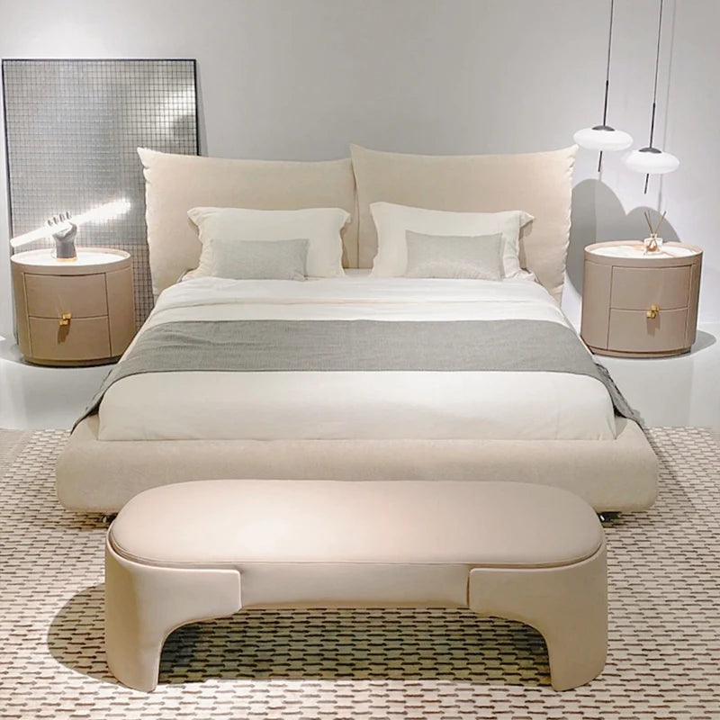 Wedding Design Bed Minimalist Aesthetics Designer High Quality Bed Organizer Master Bedroom Cama De Casal Bedroom Furniture