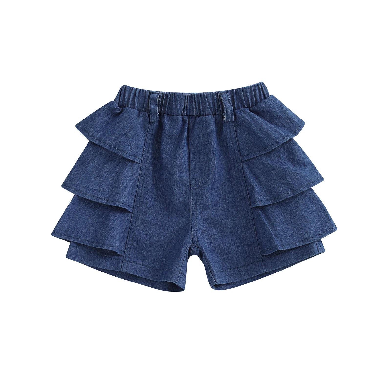 Adorable Baby Boy Denim Shorts Trendy Frayed Hem Elastic Waistband Mid Rise Jean Shorts for Spring and Summer Wear