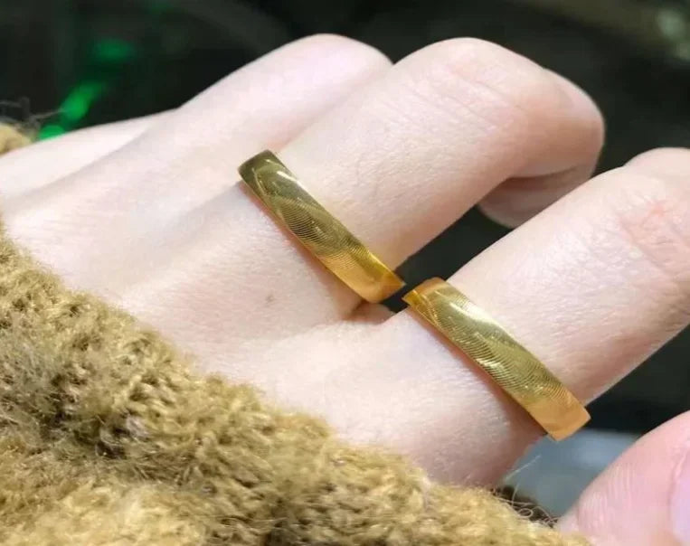 US SHIP 24k no demolding rings for couples finger rings engagemen ring trendy jewelry