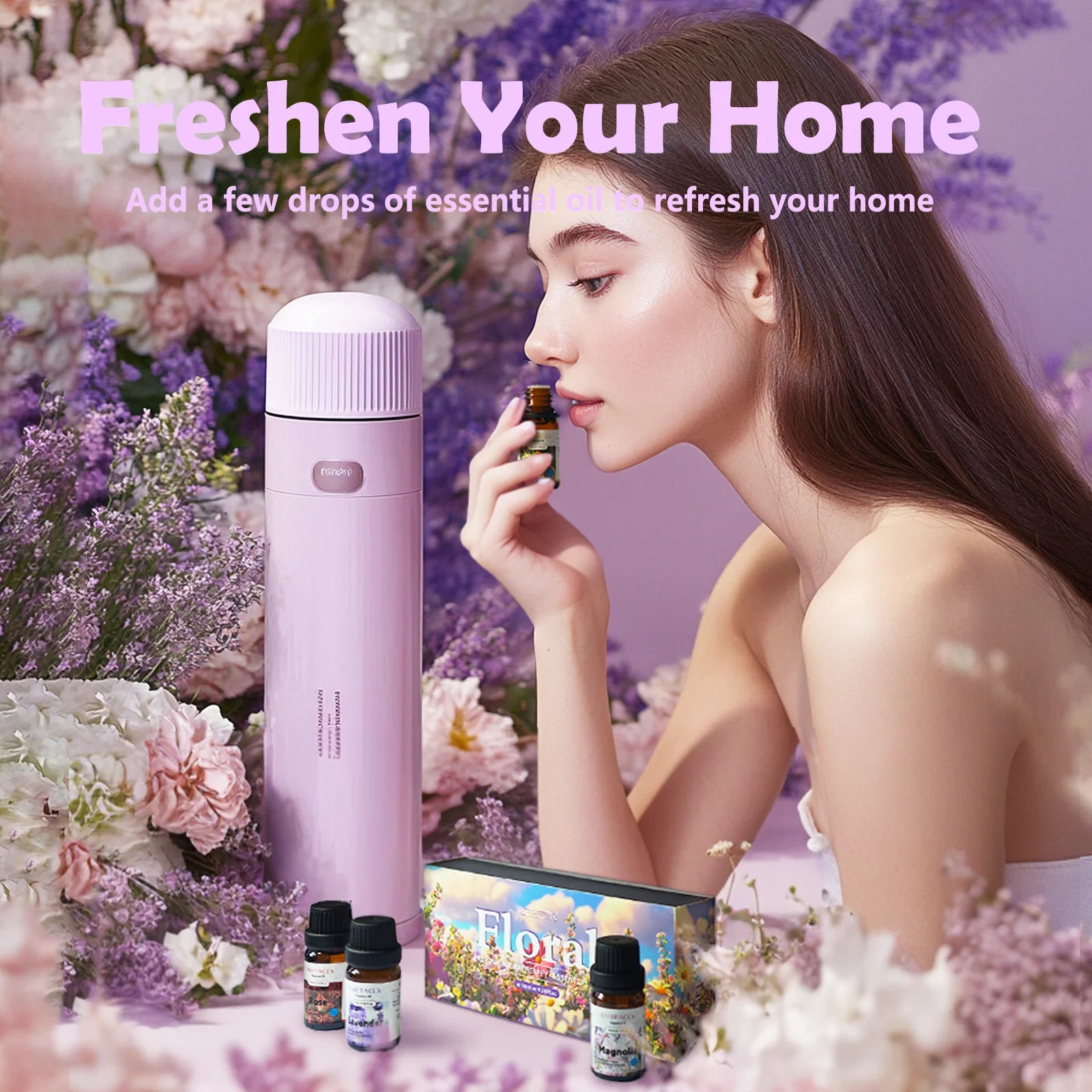 6PCS 10ML Floral perfume perfume for woman original long lastin-Rose Ylang Lavender Magnolia Gardenia Peony-import perfume