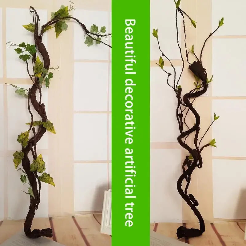 Simulation Artificial Trees Trunk Branches Plants Twigs Wall Hanging Liana Rattan Silk Flexible Flower Vine Home Wedding Garden