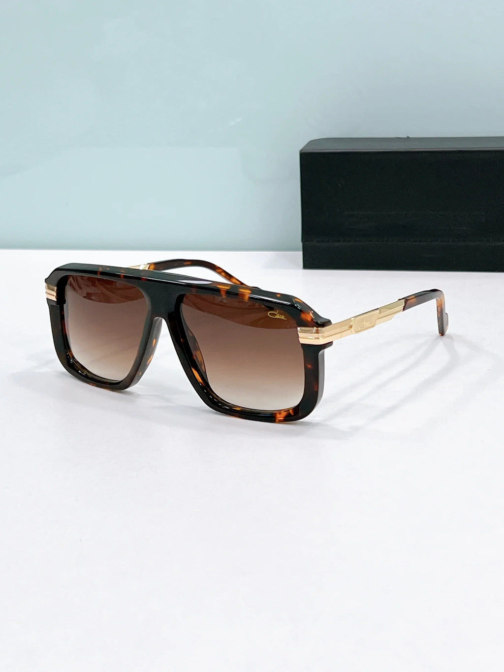 New Arrival ORIGINALCAZAL MOD8050 Classic Polarized Gradient Men Eyewear Tortoise Acetate+Alloy Frame Luxury Women Sunglasses