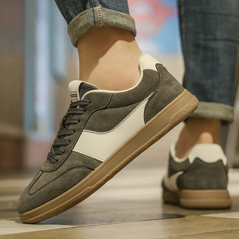 Men's Casual German Army Trainer Shoes 2025, Lightweight Breathable Low-Top Non-Slip Seasonal Walking Fashionable Street Shoes