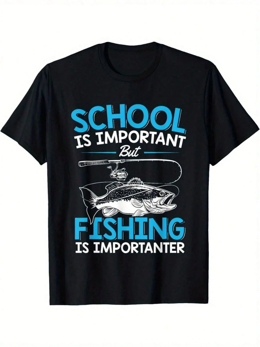 Breathable Cotton Men's Fishing T-Shirt  Quick-Dry Crew Neck Tee With Geometric Print For All Seasons