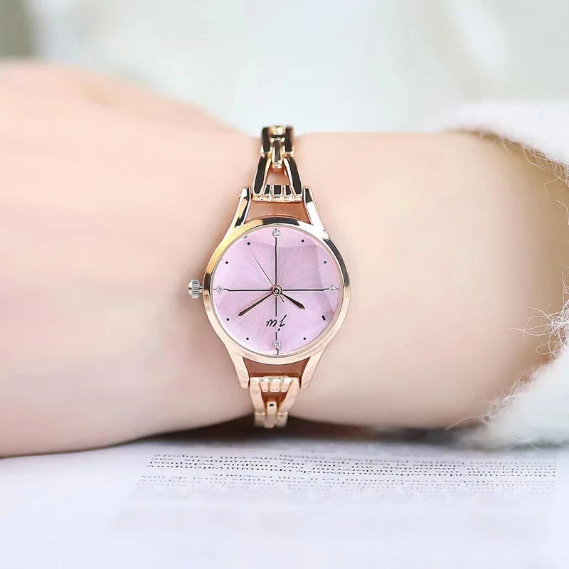 Women's Watches Elegant Woman Watch Quartz Gifts for Women Luxury Fashion Stainless Steel Alloy Women's Wristwatch Accessories