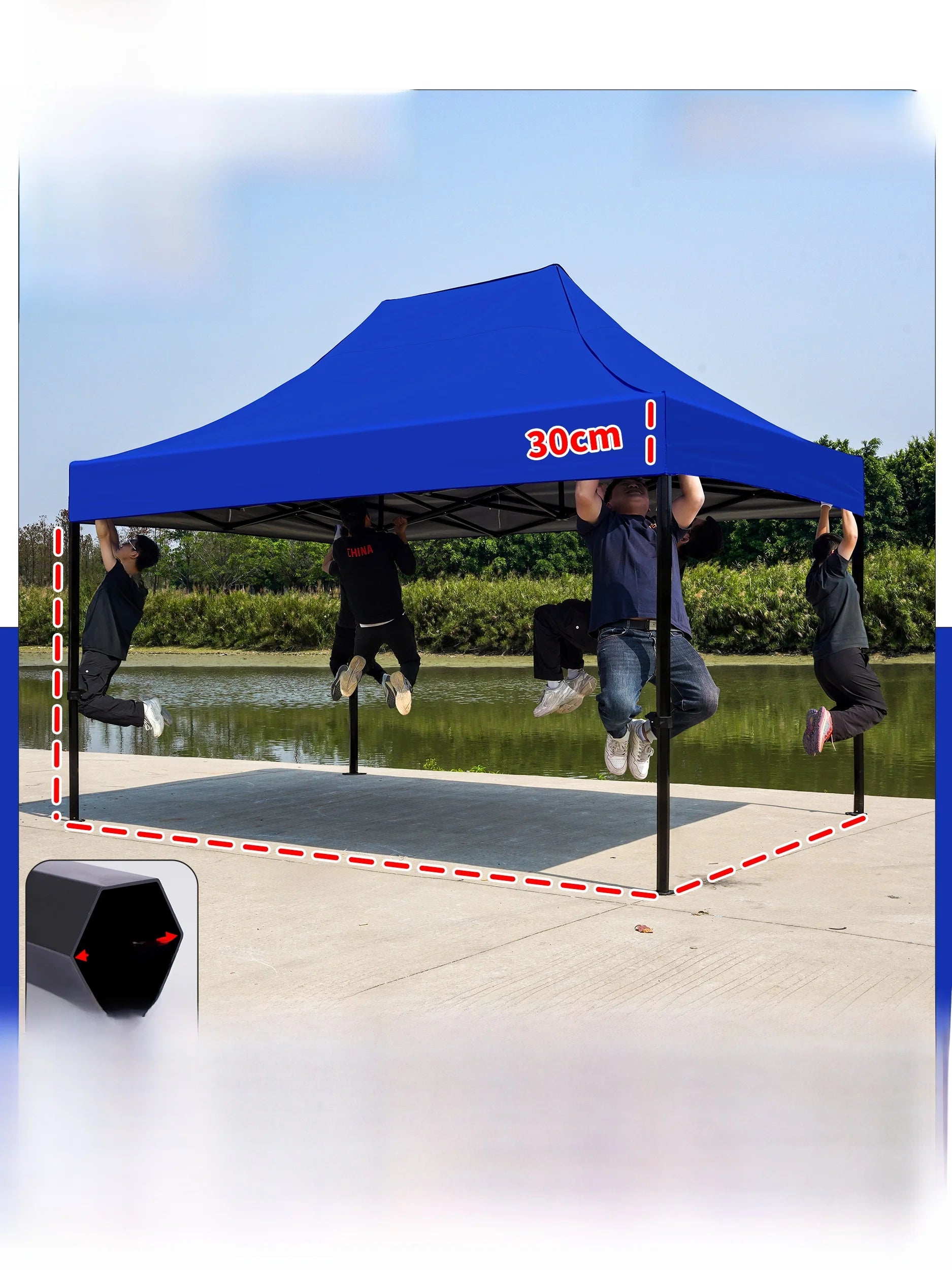 Thiened Four-Legged 3x6 Meters Tent Outdoor Rain And Sun elter Stall Special Outdoor Cam Travel Supplies Canopy