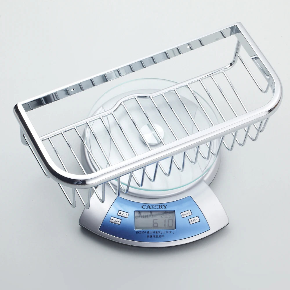 BAKALA Brass Bathroom Accessories Corner Shelf  Finished Wall Mounted Bath Shower Caddy Storage Holder BR-6716