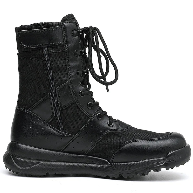Upgrade Zipper Ultrallight Combat Boots Men Women Summer Breathable Outdoor Climbing Shoes Military Desert Hiking Tactical Boots