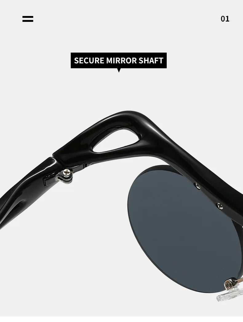 Unique Round Sunglasses for Women Men Fashion Punk Cool Decoration Sun Glasses High Quality Goggles Shades