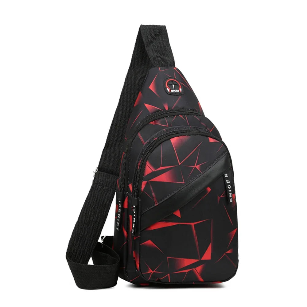 Chest Bag,Men's Casual Waterproof Crossbody Bag, Trendy Sports Bag, Multifunctional Small Bag, Shoulder Bag