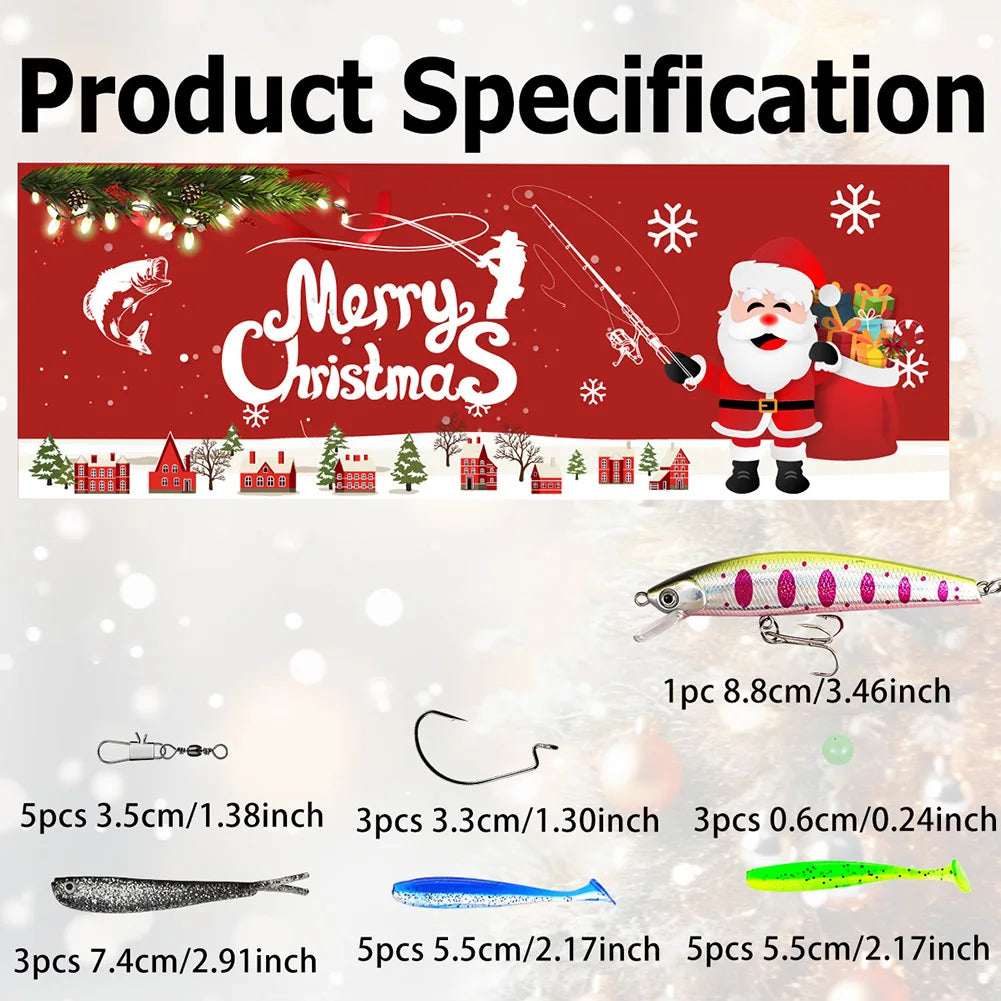 Fishing Pole Set Full Kits with Telescopic Fishing Rod and Spinning Reel Fishing Lures Hooks Travel Pole Set Xmas Gifts for Men