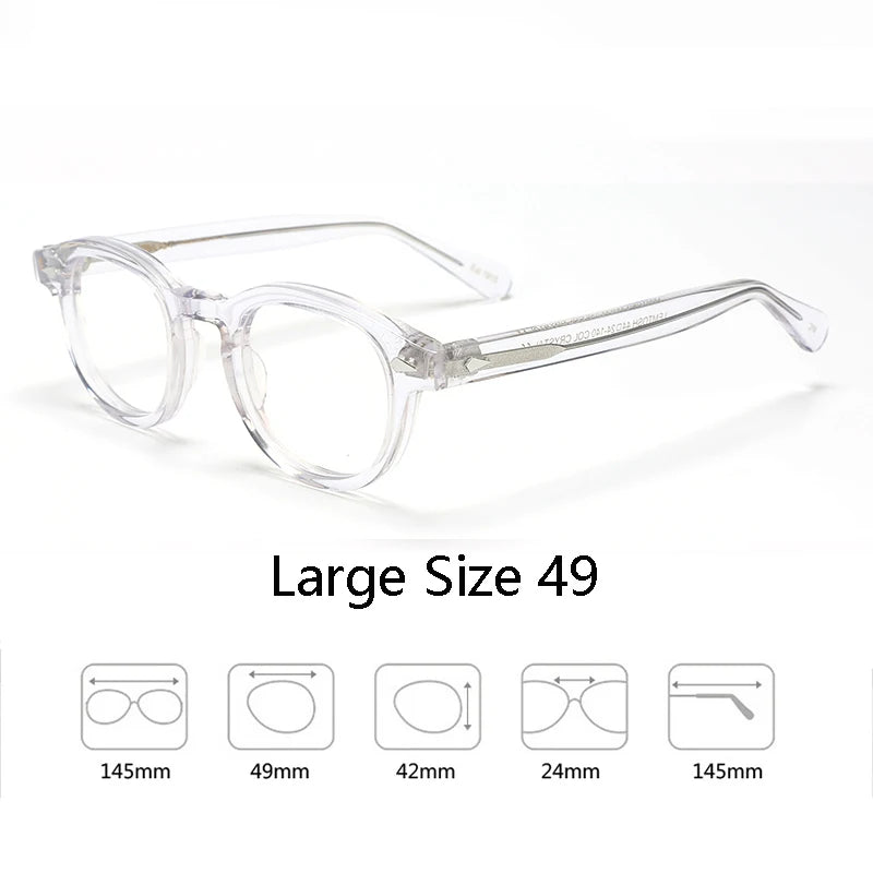 Men's Spectacle Frame Style Glasses Transparent Lens Johnny Depp Brand designer Computer Male Round Vintage