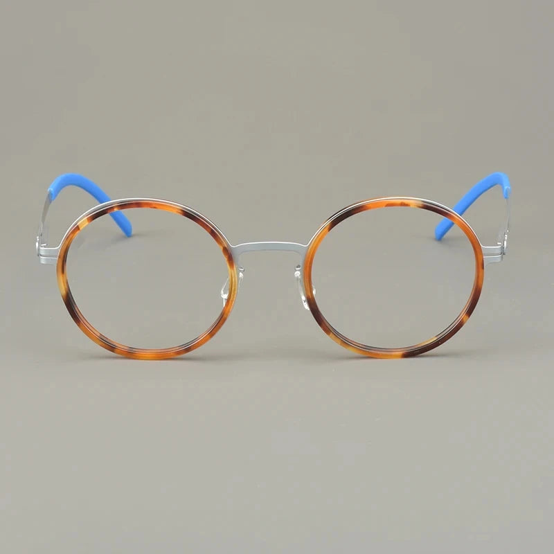 Classics Round Glasses Frame Eyeglasses Light Thin Screwless Acetate Ring Men Women Spectacle Germany Brand Design Oroshi 2025