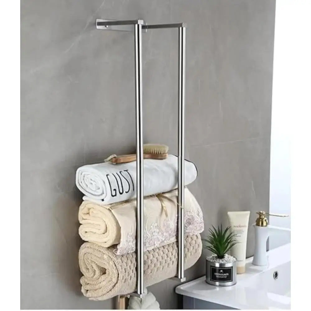 2025 New Bath Towel Rack For Rolled Towels Wall Mounted Towel Storage Rack Bathroom Organization Stainless Steel Towel Storage
