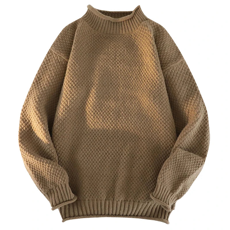 2024 New Vest Sweater Popular Men's Comfortable Warm Sweater Men's Autumn and Winter Warm Sweater Wear Crewneck Knit Sweater