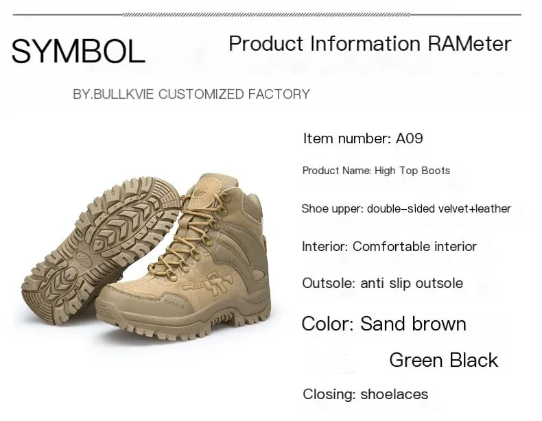 Hiking Shoes Men Mid-top Outdoor Thick-soled Ankle Boots Men Comfortable Breathable Anti-slip Casual Sports Shoes Sneakers Men