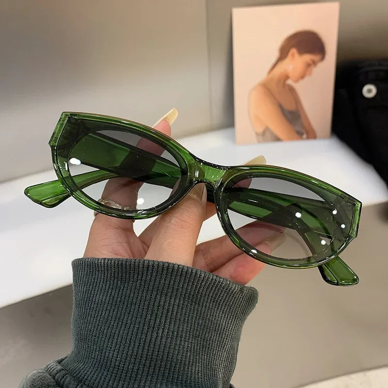 New Arrival Cat Eye Sunglasses Women Oval Glasses Vintage Brand Elliptic Square Sun Glasses for Female Shades Female Eyewear