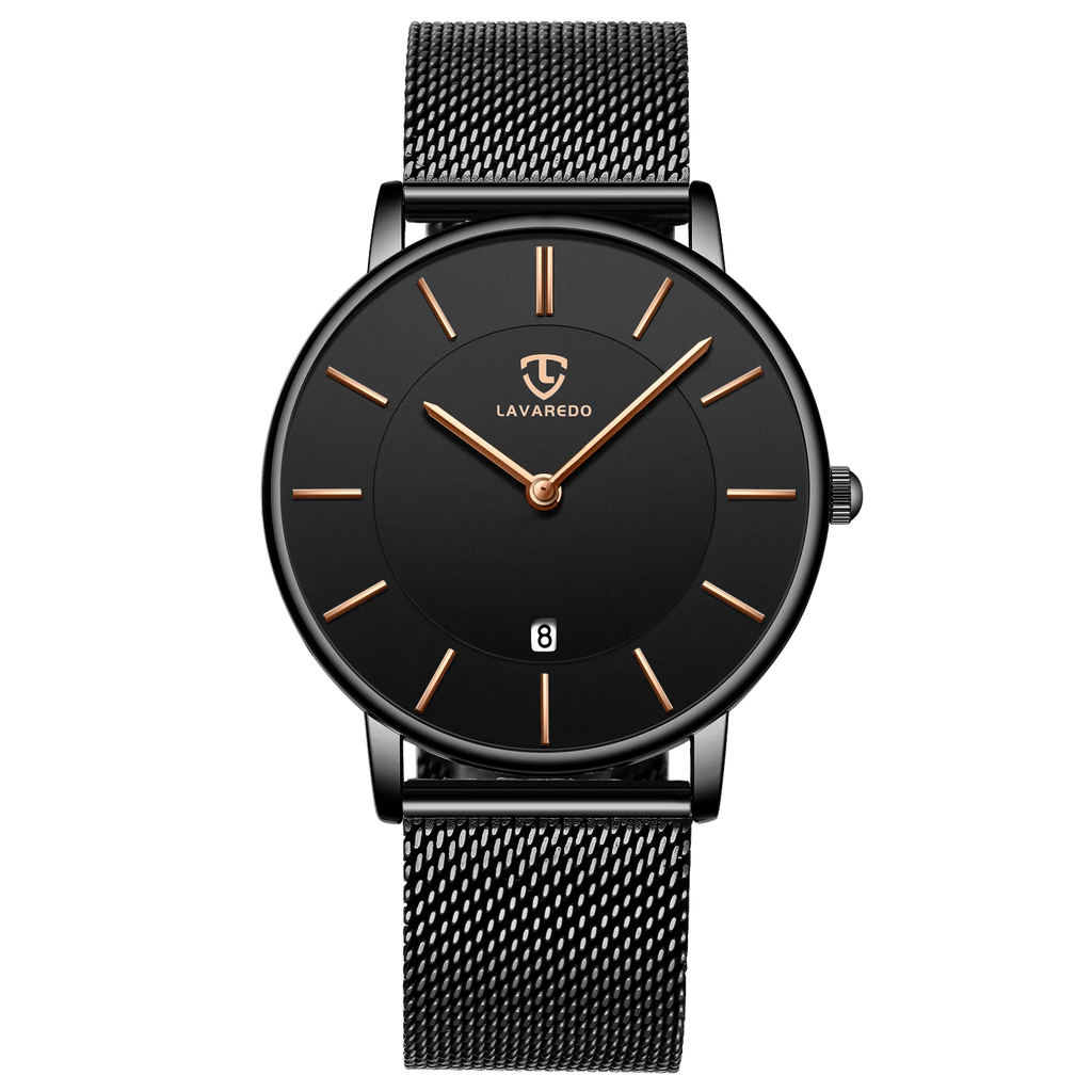 Mens Watches, Minimalist Fashion Simple Wrist Watch for Men Analog Date with Leather Strap