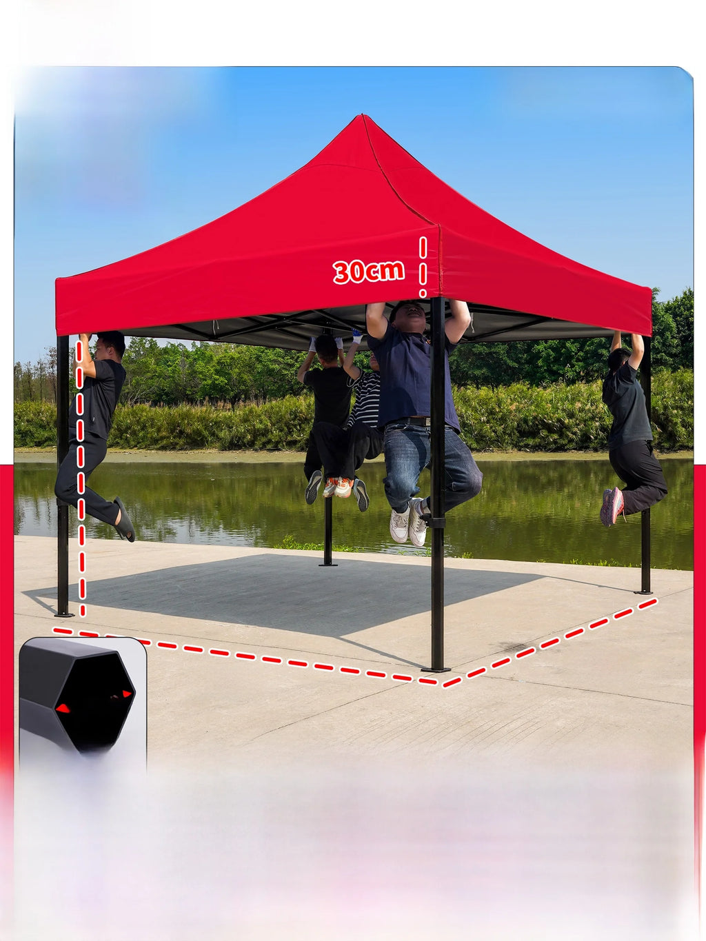 Thiened Four-Legged 3x6 Meters Tent Outdoor Rain And Sun elter Stall Special Outdoor Cam Travel Supplies Canopy