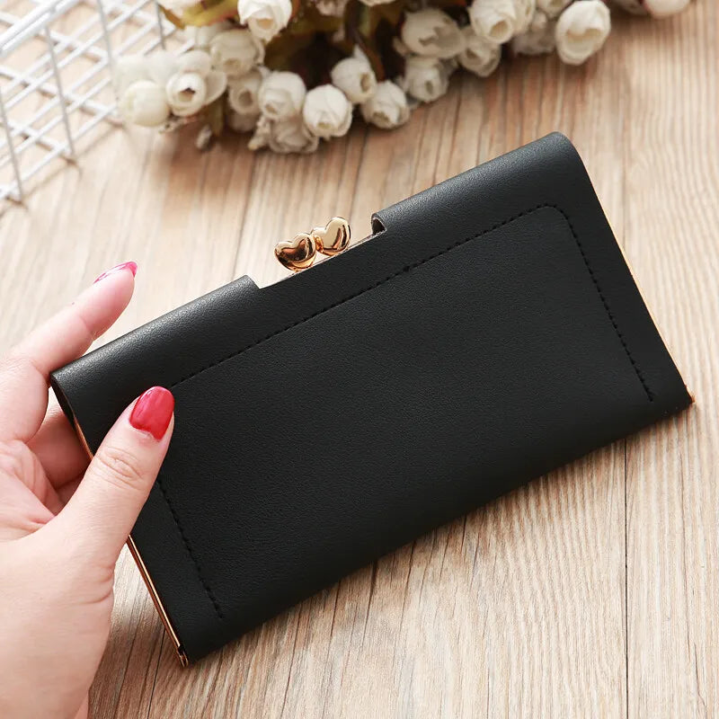 Women's Long Wallet Crown Style Hasp Zipper Money Bag Pouch Female Envelope Coin Purse ID Cards Holder Portable Clutch Handbag