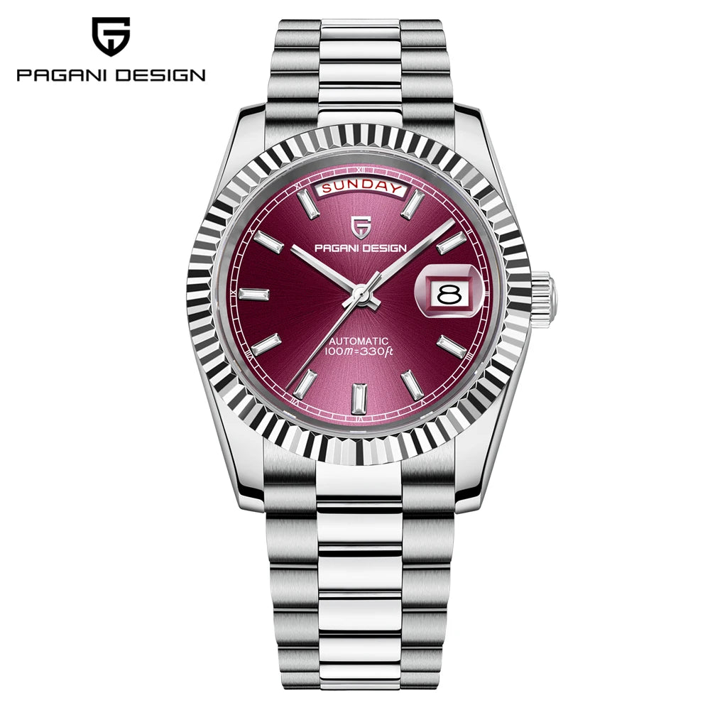 PAGANI DESIGN 2025 DD40 Men's Watches Luxury Automatic Watch Men AR Sapphire Glass Mechanical Wristwatch Men 10Bar Japan NH36A