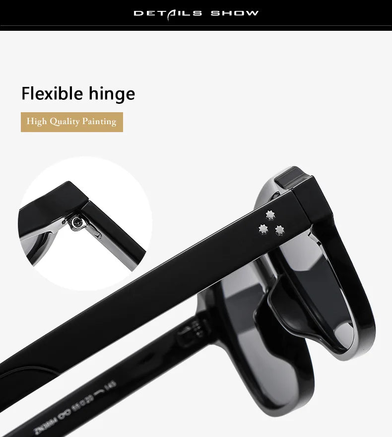 Women Square Sunglasses Ins Popular Men Vintage Rivets Punk Female Shades UV400 Fashion Male Sun Glasses