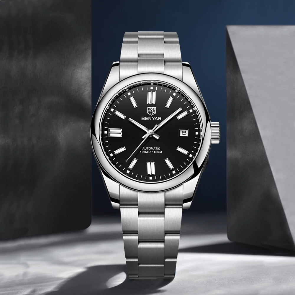 2025 New BENYAR Mens Watches Automatic Watch For Man Mechanical Wristwatch Top Luxury Watch Men Sapphire Mirror Waterproof Clock