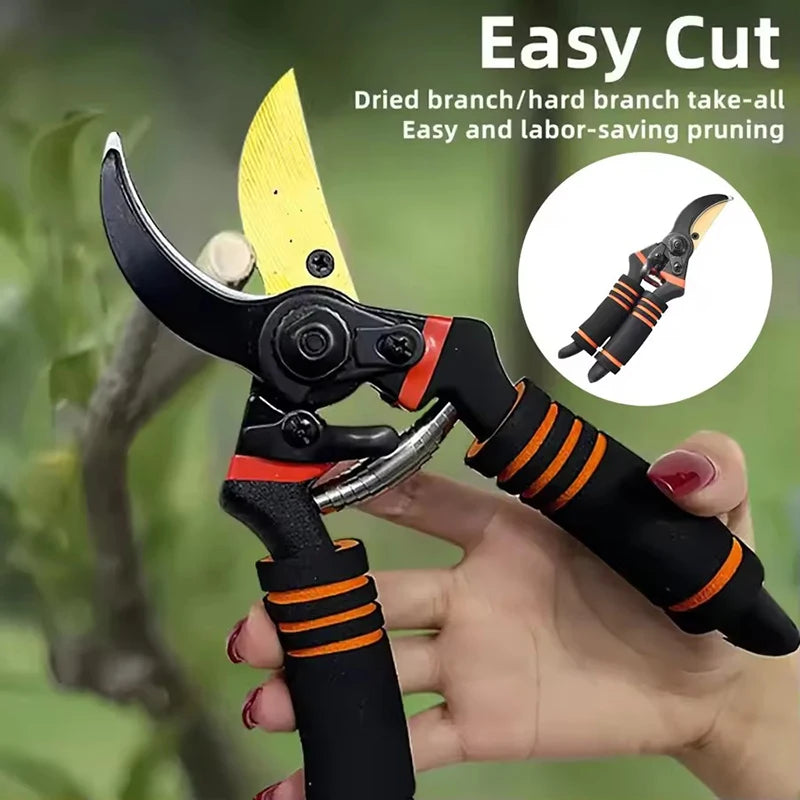 1pc Super Sharp Garden Pruning Shears Labor-Saving Design Durable Rust-Proof Blades Ideal for Fruit Branches & Grafting