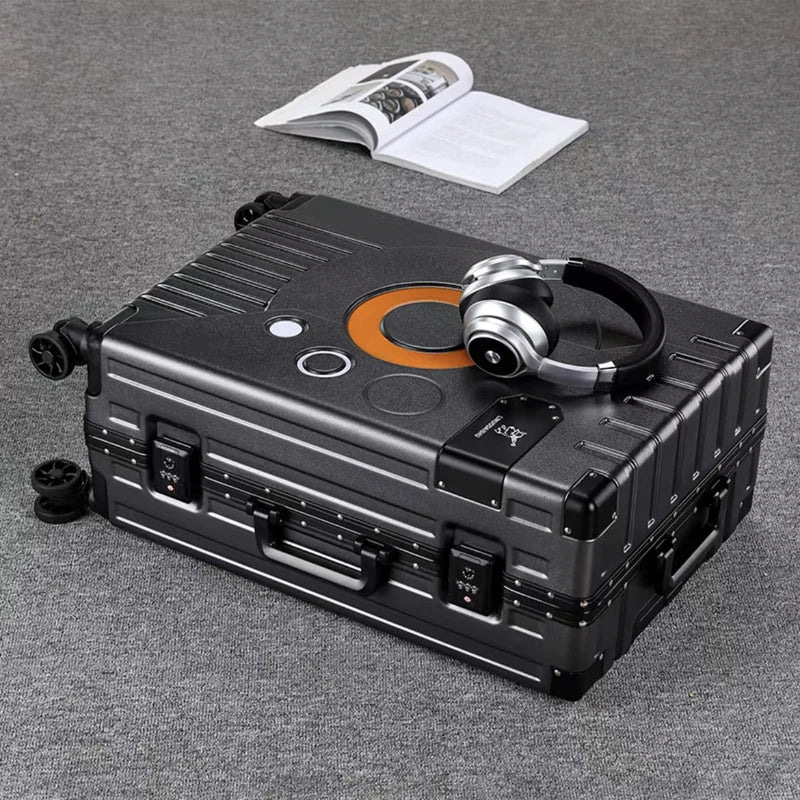Hot!New Arrival upgrade Fashion Aluminium Frame Rolling Luggage box Women&Men 20 22 24 26 28 Inch Trolley Suitcase Travel Bag